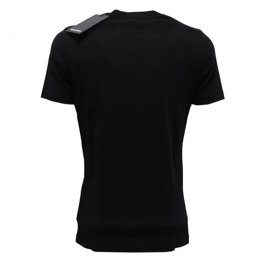 2338AB maglia bimbo BOY DSQUARED2 cotton black green fluo t-shirt