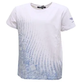 7658R maglia bimbo ASTON MARTIN BERGONZONI bianco/blu shirt kid