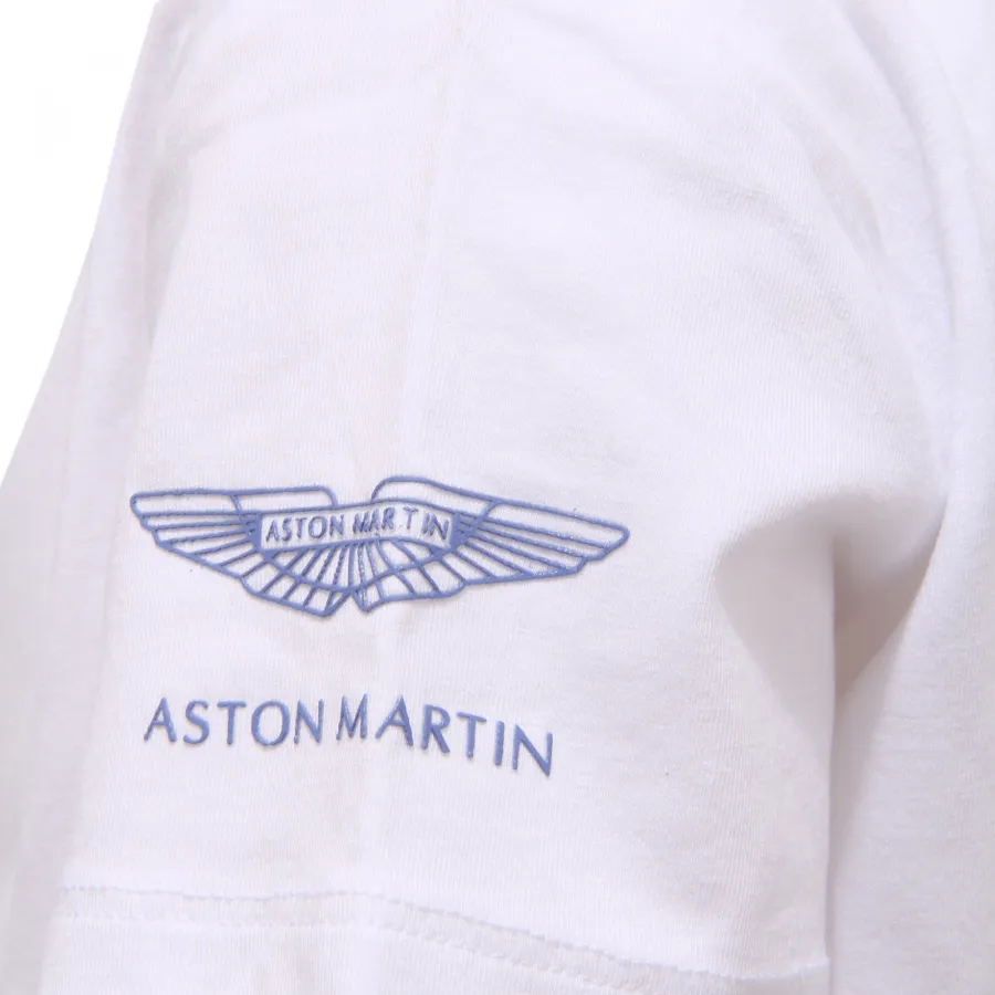 7658R maglia bimbo ASTON MARTIN BERGONZONI bianco/blu shirt kid