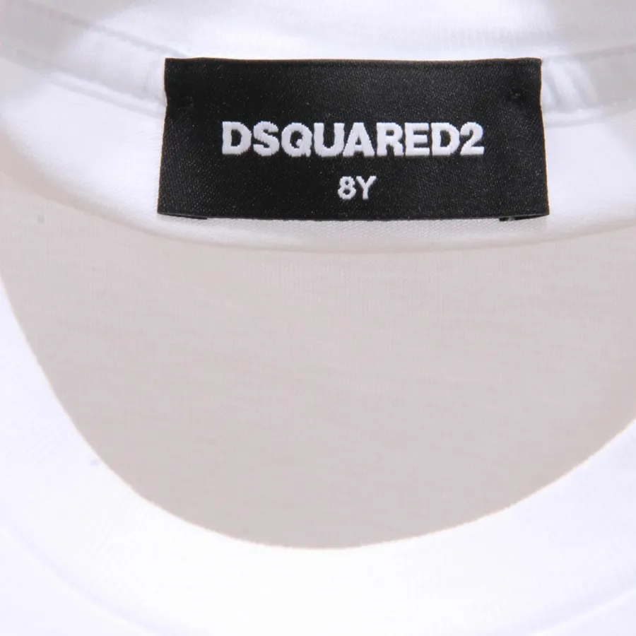 8321AH maglia bimbo boy DSQUARED2 off white cotton t-shirt lids