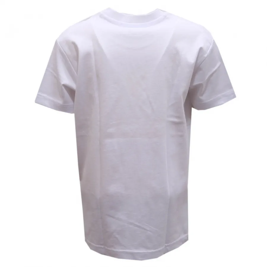 8385AH maglia bimbo boy DSQUARED2 white printed cotton t-shirt