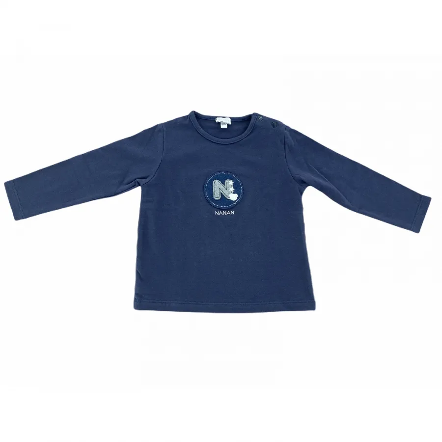 A25 maglia bimbo BOY NANAN cotton blue t-shirt kids