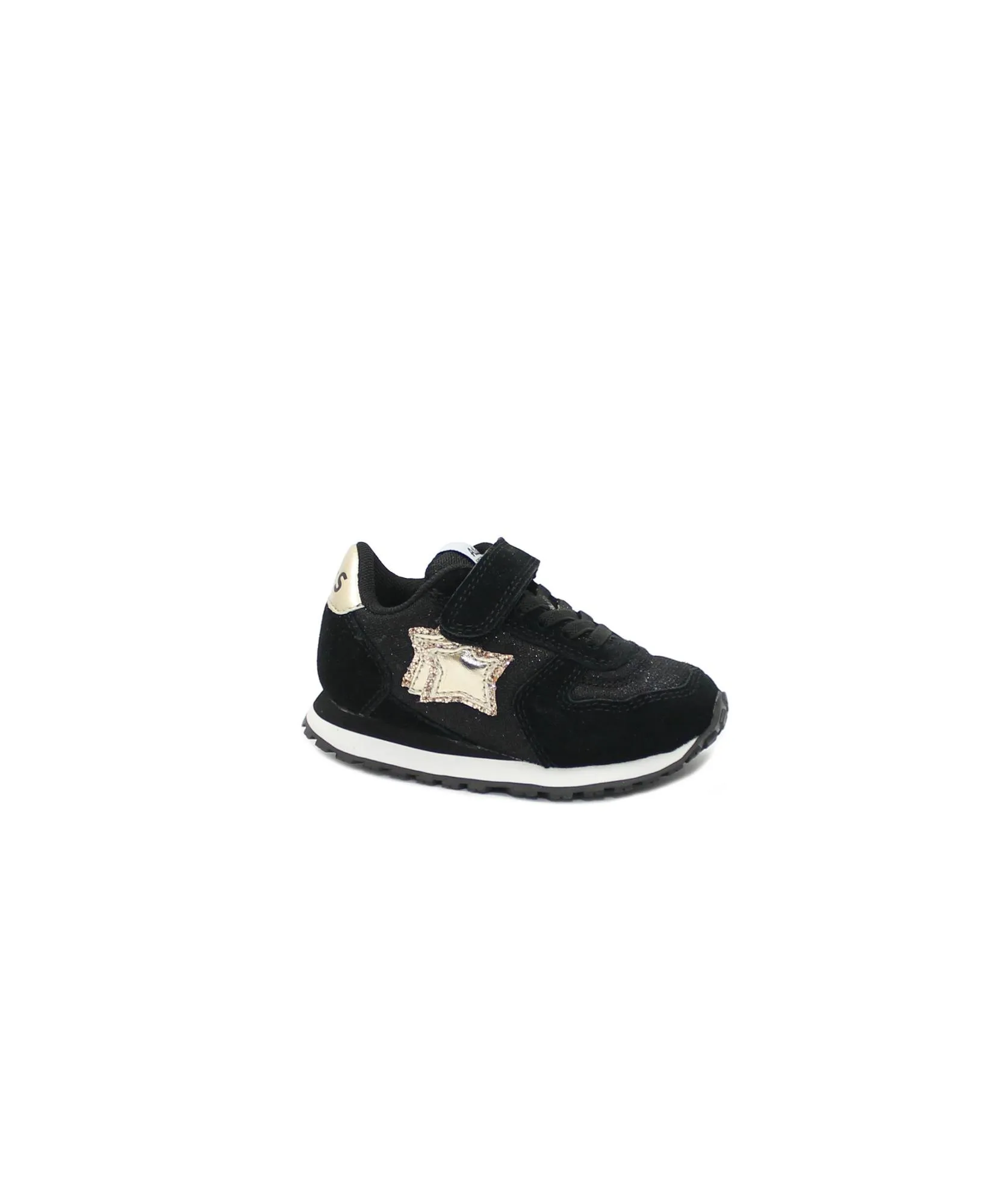 ATLANTIC STARS BEN BENG01 24/30 black gold nero scarpe bambina sneakers strappo elastico glitter