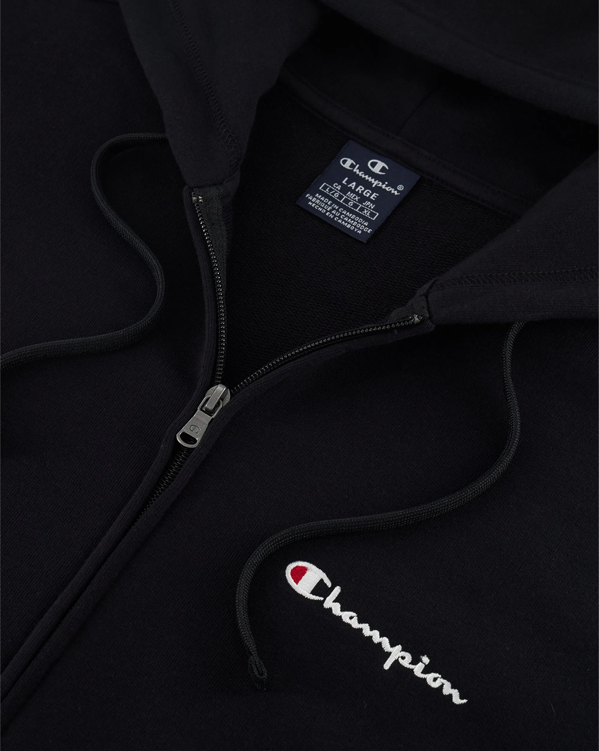 Champion Felpa Full-Zip Con Logo Champion Piccolo Nero Uomo