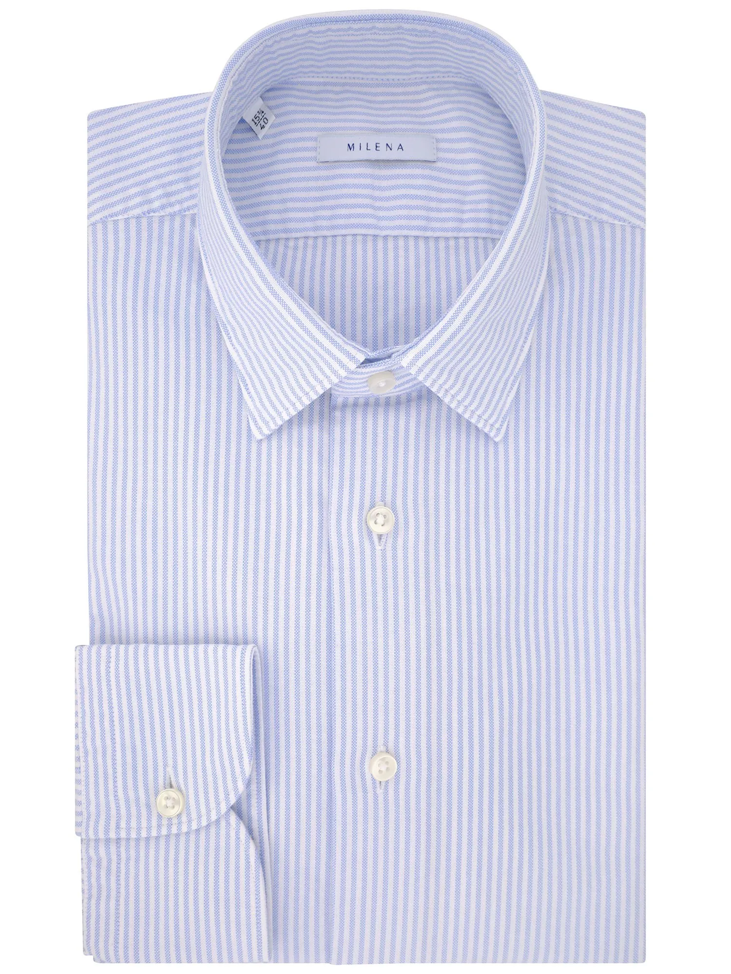 Classic Light Blue Shirt Striped Cotton Fabric