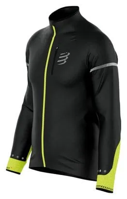 Compressport Hurricane Windproof Jacket Flash Black/Fluorescent Yellow