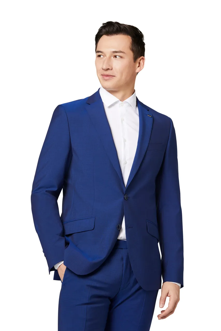 Digel slim fit dress marine blue super marzotto wool super 100's