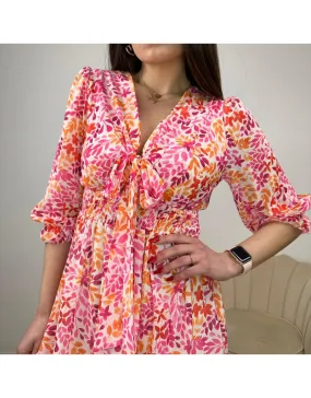 DRESS CON FIOCCO ARANCIO