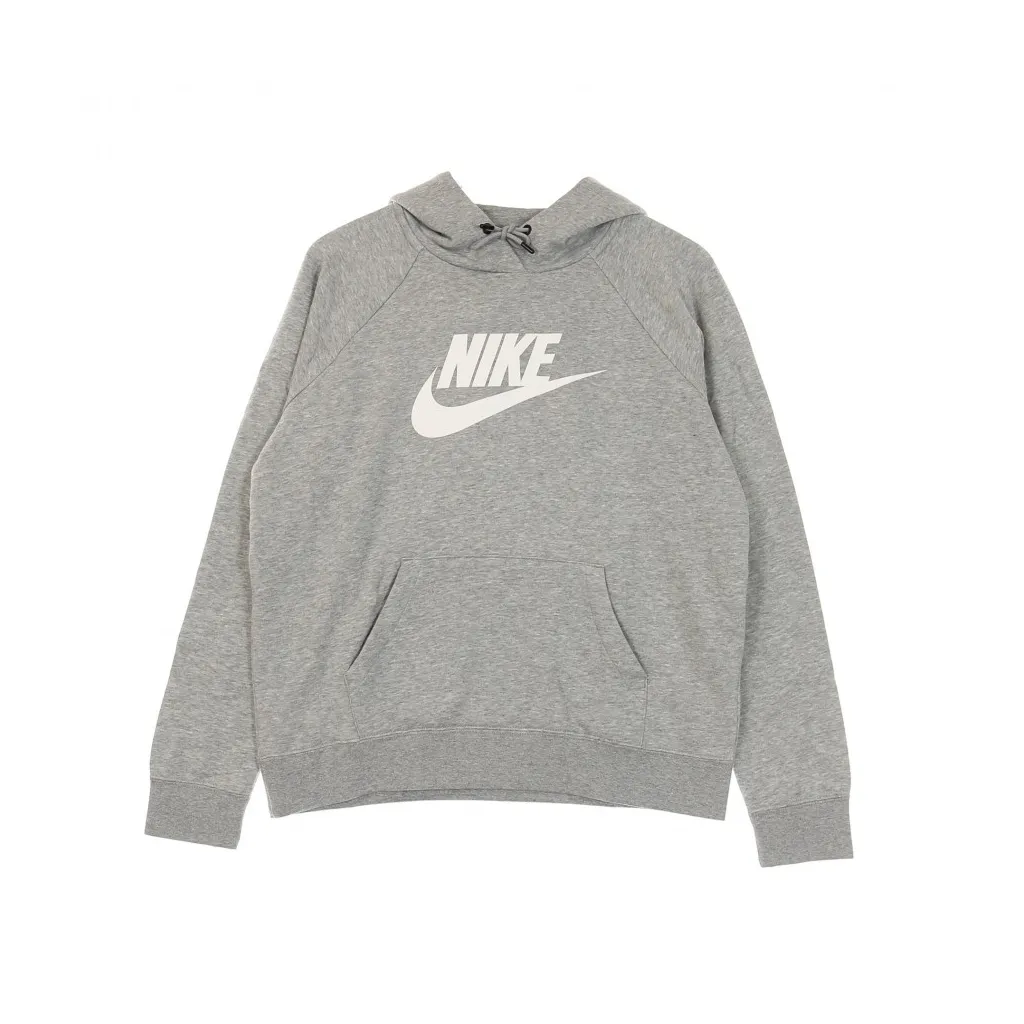 felpa cappuccio donna essential hoodie DK GREY HEATHER/WHITE