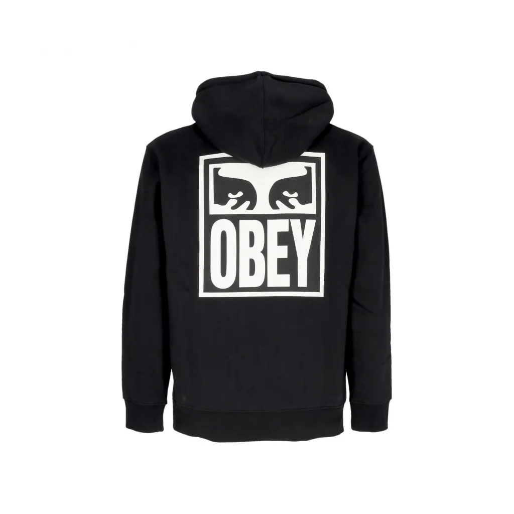 felpa cappuccio uomo eyes icon hood premium fleece BLACK