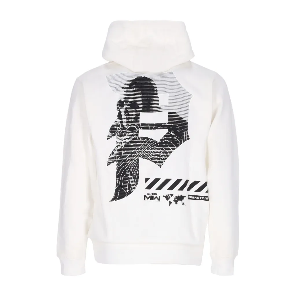 felpa cappuccio uomo mapping dirty p hoodie x call of duty WHITE