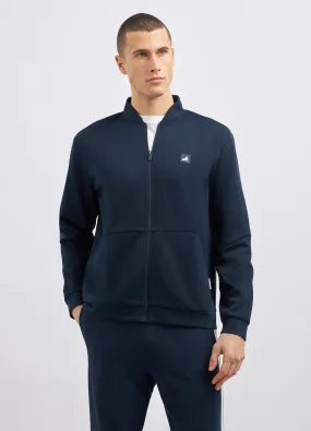 Felpa in misto viscosa full zip uomo