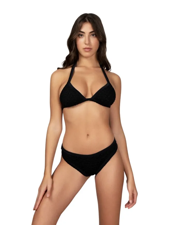 FK Effek F**k Costume Mare Donna 0050NR P-EE Bikini Triangolo Lurex 01 NERO