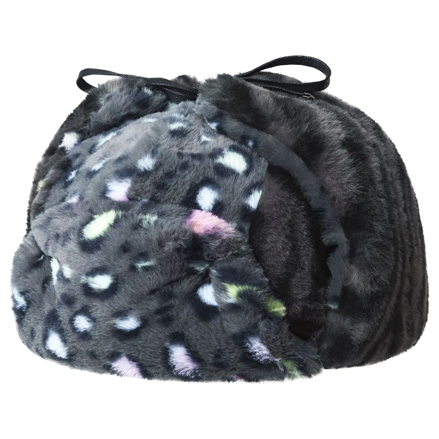 Kangol Wil Fur Trapper Charcoal / Black - Cappello Multicolore    