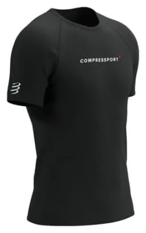 Maglia a manica corta Compressport Training Logo Nero