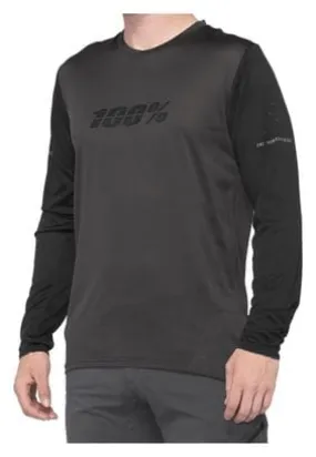 Maglia manica lunga 100% Ridecamp nera / grigia