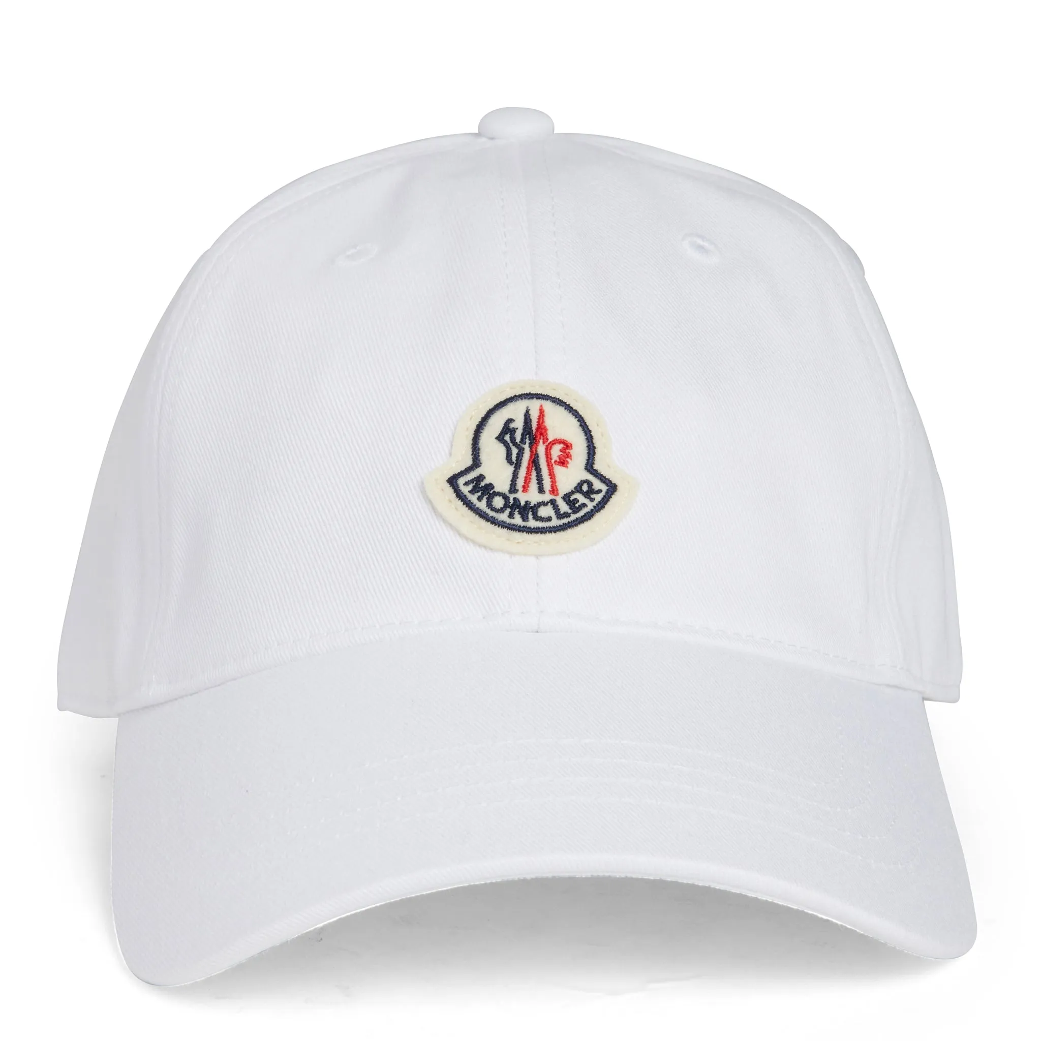 MONCLER  Cappello da baseball in cotone bianco