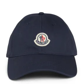 MONCLER  Cappello da baseball in cotone blu