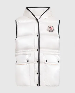 Moncler Piumino bianco Hera con logo 1A00053596T2