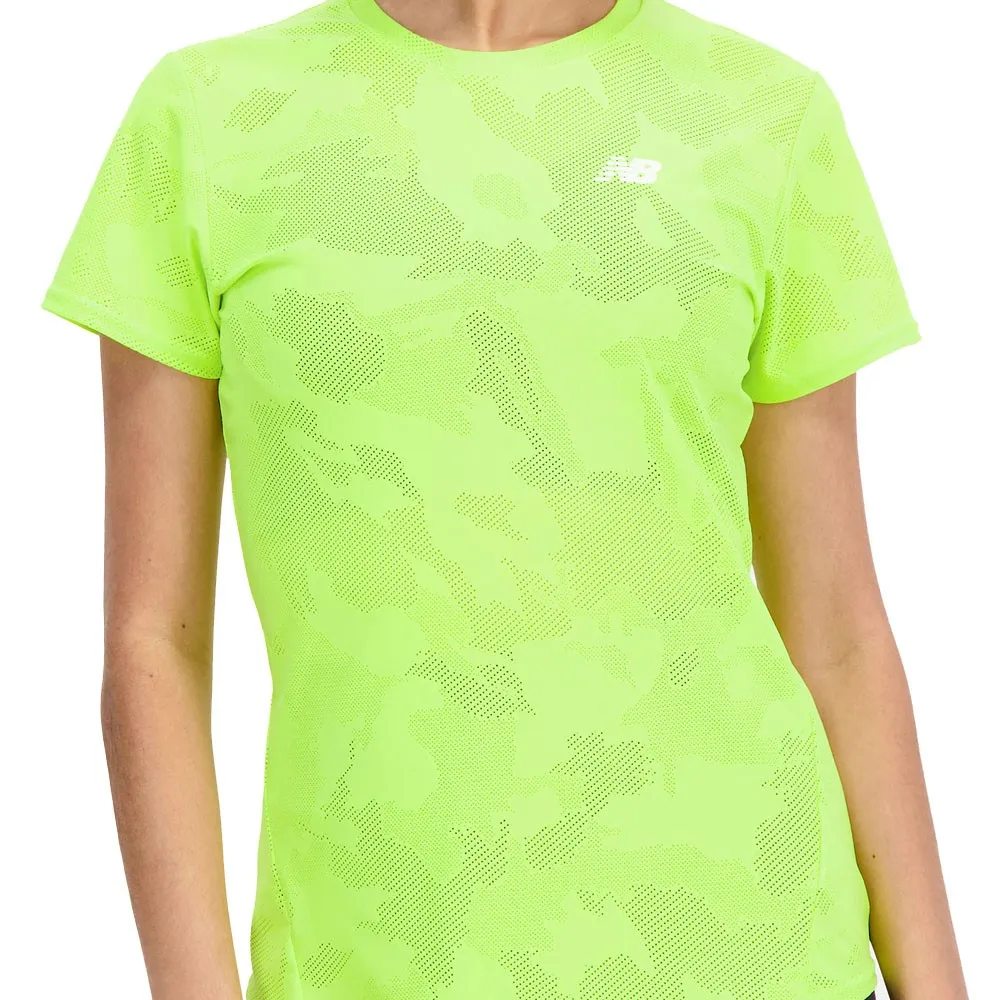 New Balance Maglia Running Q Seed Giallo Donna