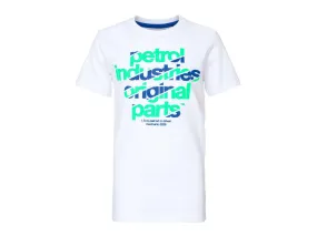 PETROL T-Shirt Logo White Fluo M-1000-TSR605