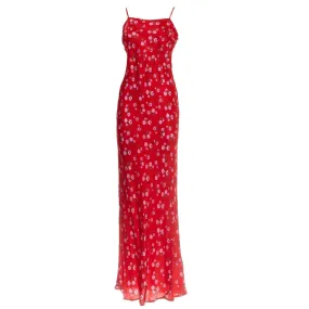 Printed Maxi Dress Red