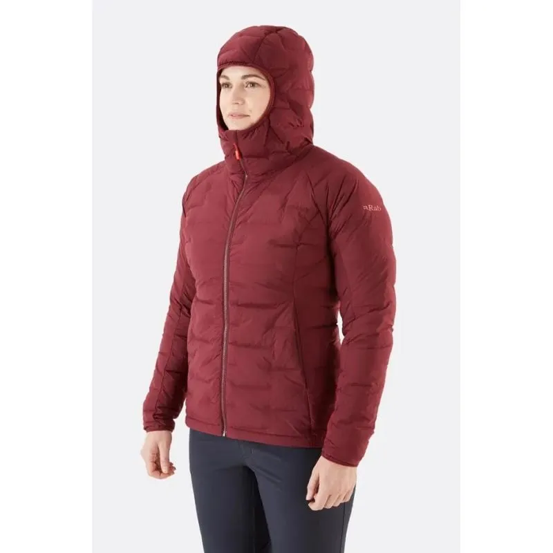 Rab Cubit Stretch Down Hooded Jacket (Deep Heather) Donna