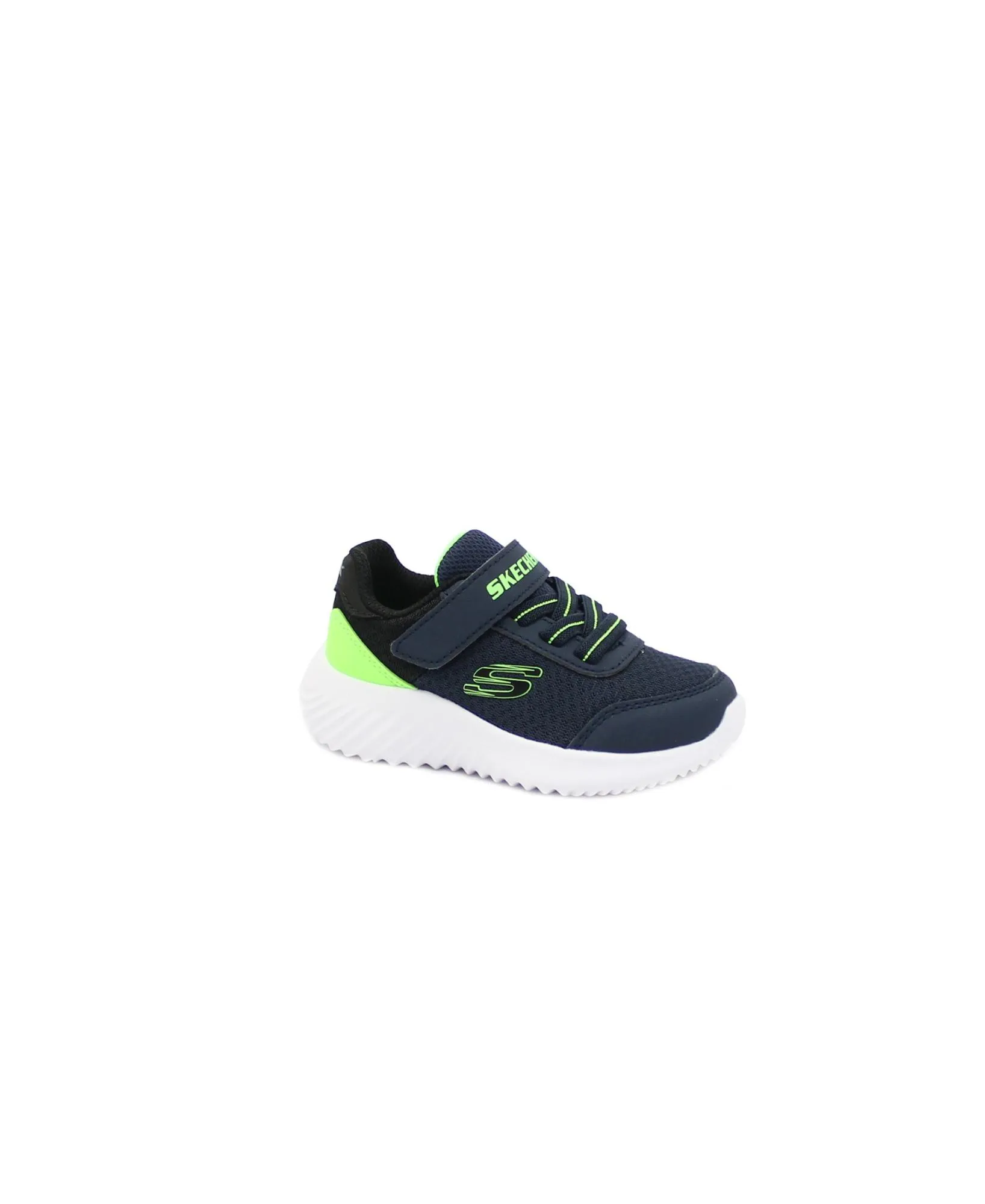 SKECHERS 403908L BOUNDER navy lime scarpe bambino sneakers strappo lavabili elastico