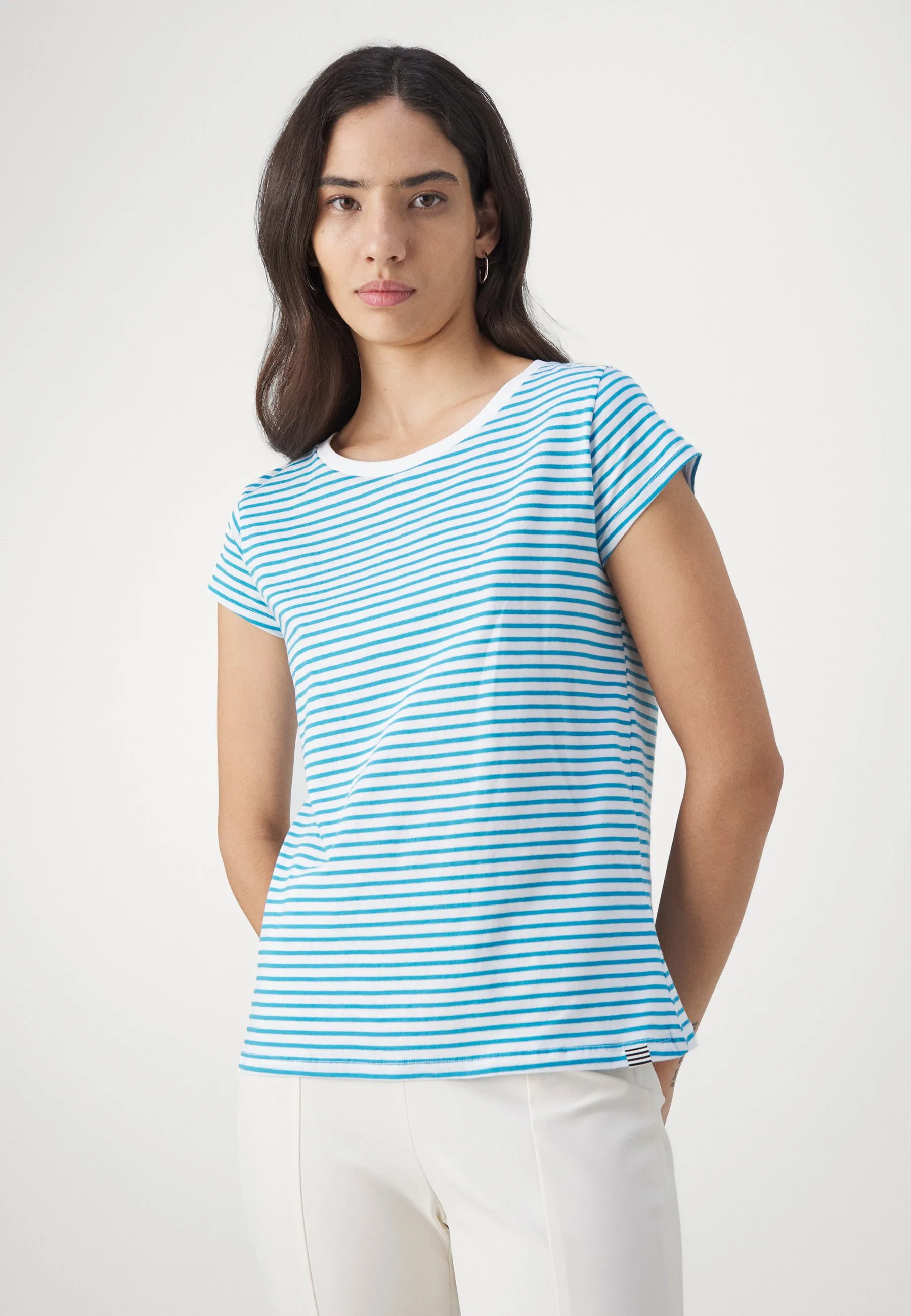 STRIPE TEASY TEE - T-shirt con stampa