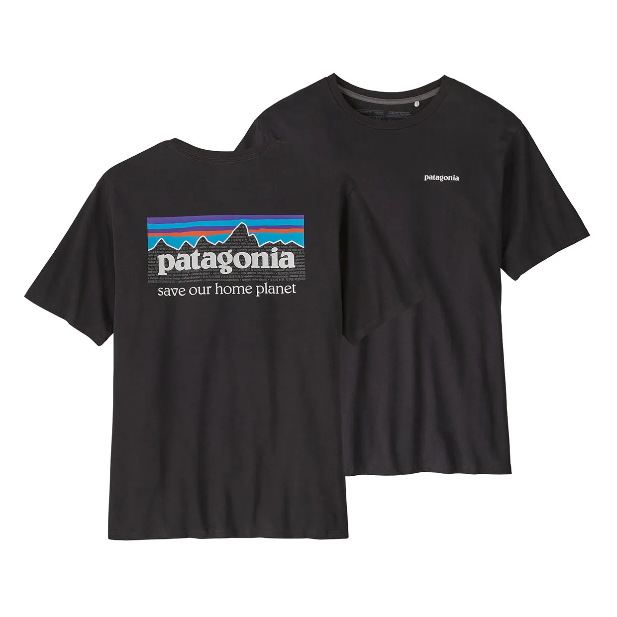 T-shirt Patagonia P-6 Mission Organic Nero